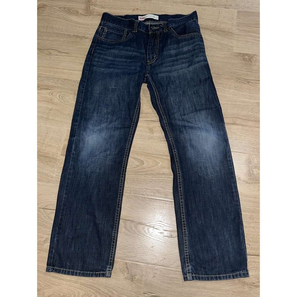 Levi's 505 Regular Boys Straight Jeans Size 16 REG W28 L28 Blue Medium Wash
